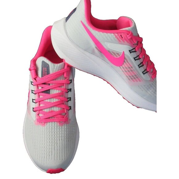 Women's Nike Air Zoom Pegasus 39 Running Shoes Pure Platinum Hyper Pink NEW - Picture 4 of 5